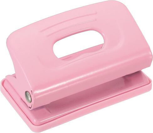 PATIKIL 1/4" 2 Hole Paper Punch, Metal Hole Puncher 8 Sheet Punch Capacity Hole Punch for Office and Home, Pink in Saudi Arabia
