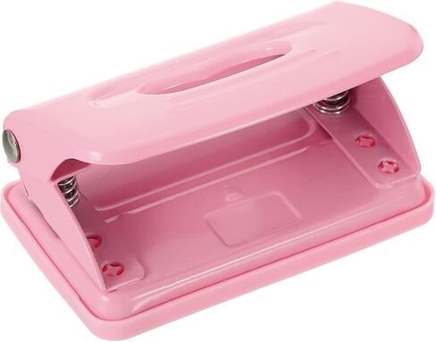PATIKIL 1/4" 2 Hole Paper Punch, Metal Hole Puncher 8 Sheet Punch Capacity Hole Punch for Office and Home, Pink in Saudi Arabia