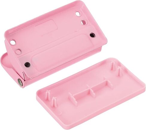 PATIKIL 1/4" 2 Hole Paper Punch, Metal Hole Puncher 8 Sheet Punch Capacity Hole Punch for Office and Home, Pink in Saudi Arabia