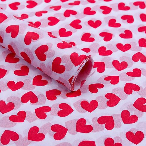 Tissue Paper 60 Sheets Valentines Day Tissue Paper Red Heart Lip Decorative Art Paper for DIY Crafts Wedding Anniversary Baby Shower Birthday, 14 x 20 Inches in Kuwait
