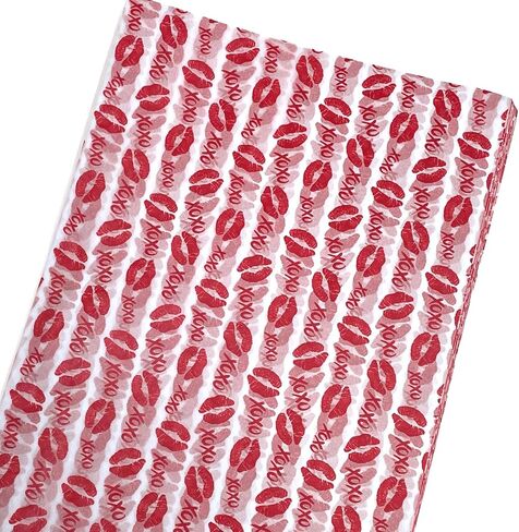 Tissue Paper 60 Sheets Valentines Day Tissue Paper Red Heart Lip Decorative Art Paper for DIY Crafts Wedding Anniversary Baby Shower Birthday, 14 x 20 Inches in Kuwait