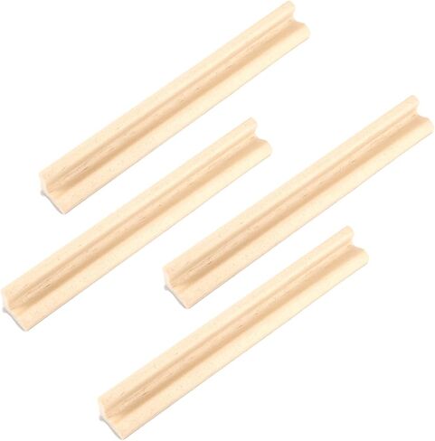 رفوف دومينو خشبية احترافية من 4 قطع، حوامل دومينو متينة للاطفال وكبار السن والبالغين واللاعبين المحترفين in Kuwait