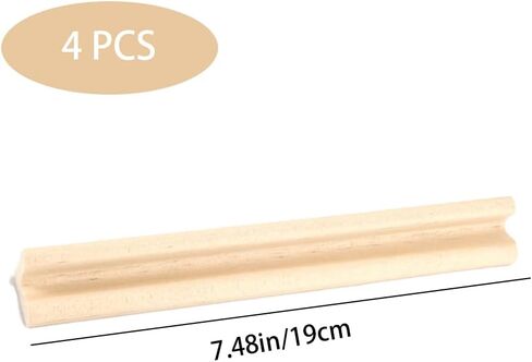 رفوف دومينو خشبية احترافية من 4 قطع، حوامل دومينو متينة للاطفال وكبار السن والبالغين واللاعبين المحترفين in Kuwait