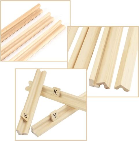 رفوف دومينو خشبية احترافية من 4 قطع، حوامل دومينو متينة للاطفال وكبار السن والبالغين واللاعبين المحترفين in Kuwait