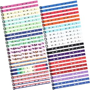 Drperfect 48 Pcs W.W.J.D.Bracelets Webbing Jesus Religious Christian Bracelets What Would Jesus Do Woven Bracelets for Church Fundraisers