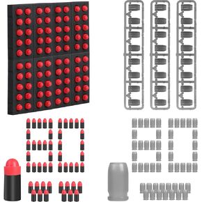 لعبة مسدس طلقات رمي السهام الرغوية، طلقات ناعمة وقذيفة لمسدس لعبة، مجموعة ذخيرة فوم 80 قطعة من الرصاص الناعم + 80 قطعة من قذائف الرصاصة + 12+ in Kuwait