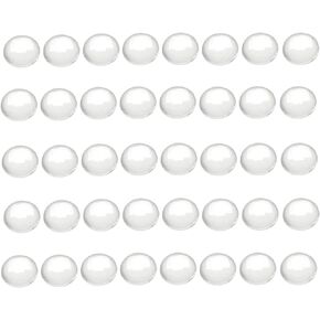 dophee Round Glass Cabochon for Jewelry Making, Clear Dome Tiles Cabochons with Flat Back, Dome Bead Cameo Cabochon Tile for DIY Craft Photo, Pendants, Rings, Necklace, 8mm/0.31in, 40-Pack in Kuwait