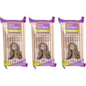 صلصال عروسة ليفينج من سكالبي كلاي - بيج 1 باوند - عبوة من 3 قطع in Kuwait