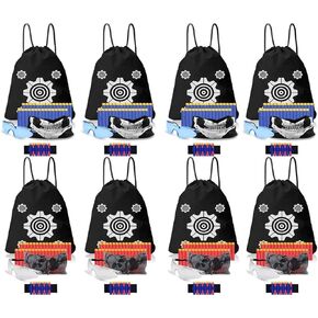 POKONBOY Compatible with Nerf Party Supplies for Kids. Accessories for Toy Gun Birthday Wars, Basement or Backyard Games. Includes Darts,Tactical Face Mask, Eye Safety Glasses for Two Teams.