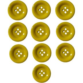 2 inch Big Colored Buttons Large Round Shapes Craft Flatback Resin Button 4 Holes Multicolor for Decoration Crafts Making, Clothes Sewing and DIY Projects, Scrapbook Pack 10 Pcs (Dark Bule)