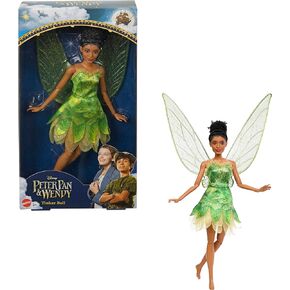Mattel Disney Movie Peter Pan & Wendy Toys, Tinker Bell Fairy Doll with Wings Inspired by Disney’s Peter Pan & Wendy, Gifts for Kids