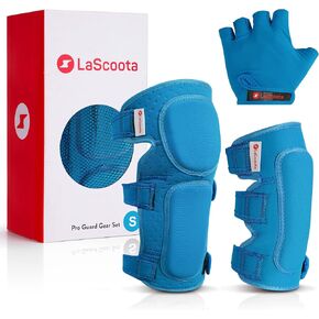 LaScoota Kids Knee Pads and Elbow Pads Set | Protective Gloves, Elbow and Knee Pads For Kids | Skateboard Protective Gear, Pads For Rollerblading, Roller Skating, Beginners Scooter, Skateboarding Pads in Saudi Arabia