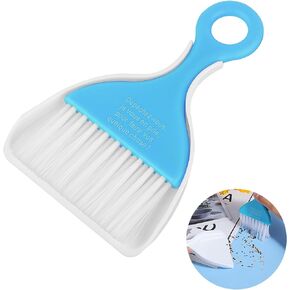 cobee Diamond Painting Applicator Brush with Funnel, Mini Artist Drawing Flat Brush for Picker Spilled Diamonds Organizer Portable Table Desktop Cleaning DIY Art Brushes for Handicraft Lover(Blue)