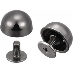 Uxcell 20x9mm المسمار الخلفي المسامير جوفاء جولة رئيس الجلود ترصيع سبايك الفضة لهجة 8 مجموعات in Saudi Arabia