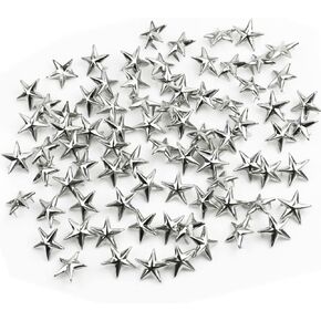 HomeSoGood 200pcs 15mm Star Rivets Silver Metal Leather Craft DIY Studs Spikes Spots Nailhead Rock Punk Garment Sewing Decor Clothing Accessories(15mm,Silver) in Kuwait