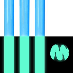 Puff HTV Heat Transfer Vinyl Green, Glow in Dark HTV Vinyl Puff 3D, Luminous Neon Green Iron on Vinyl, Flocking Green Heat Transfer Vinyl Bundle 3 Sheets 12"X10"