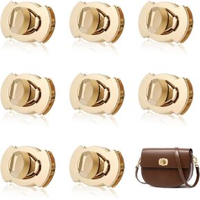 TXIN 8 Pieces Turn Lock Clasp Hardware Purse Twist Turn Locks Purse Bag Closure Clasp Fasteners for DIY Purse Handbag Making Accessories,Gold in Saudi Arabia