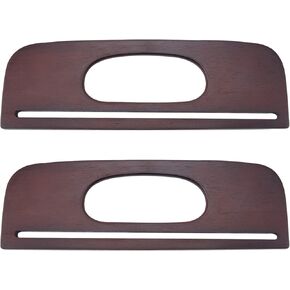WADORN 2pcs Wooden Bag Handles, 11.5 inch Wooden Rectangle Purse Handle Handbag Handle Replacement DIY Crocheted Bag Handle for Beach Bag Straw Bag Canvas Bag (Brown) in Kuwait