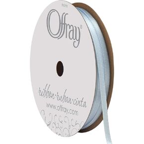 Offray Double Face Satin Craft Ribbon, 1/8-Inch x 24-Feet, Light Blue in Kuwait