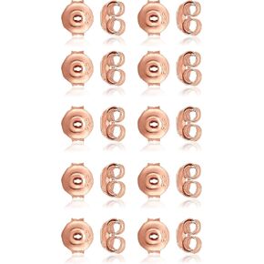12 Pcs/ 6 Pairs Rose Gold Flashed Silver Butterfly Earring Backs Replacement for Stud Earrings Accessories DIY Tools, 5x4x3mm in Kuwait