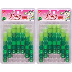 126 Pcs Beads Jewelry Making Kit DIY Hair Braiding Bracelet Ornaments Crafts Jumbo Round Pony (Clear) in Kuwait