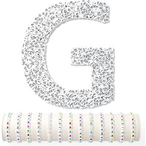 ARTDOT 800 Pieces Letter E Beads for Friendship Bracelets Making Kit, DIY Jewelry Making Supplies Alphabet Beads Crafts Art