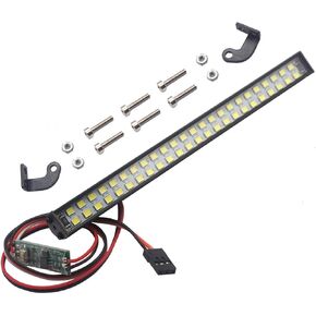مجموعة مصابيح السقف من Vgoohobby RC Light Bar 48 مصباح صف مزدوج متوافقة مع Traxxas Slash Rustler Trx4 Axial SCX10 Tamiya D90 Gen8 1/10 RC Crawler (أقواس عالمية على شكل حرف L) in Kuwait