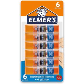 Elmer's Re-Stick Glue Sticks, 8 grams, Washable, 6 Count in Kuwait