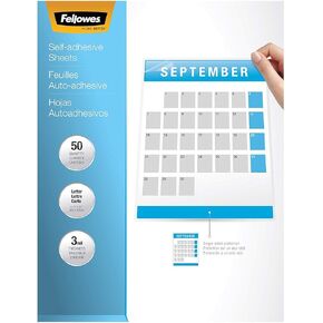 Fellowes Self-Adhesive Sheets Letter اوراق الصور الفوتوغرافية 10-Pack