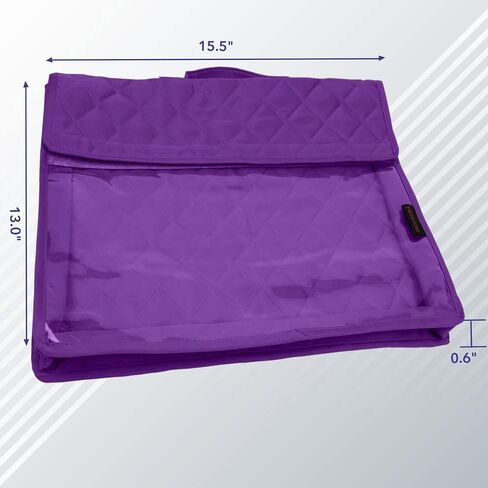 Yazzii Crafts Project Folder - Arts & Crafts Storage Bag Organizer - Portable & Multifunctional Crafts Storage Organizer for Sewing, Embroidering, Crocheting, Knitting & More Purple in Kuwait