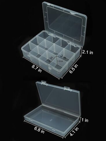 حاوية بلاستيكية لتنظيم الأغراض من يوهاوس، صندوق تخزين بلاستيكي مع فواصل قابلة للتعديل لألعاب المجوهرات ومستحضرات التجميل والحرف وخرزات وصمامات حبوب منع الحمل ومفك براغي in Kuwait