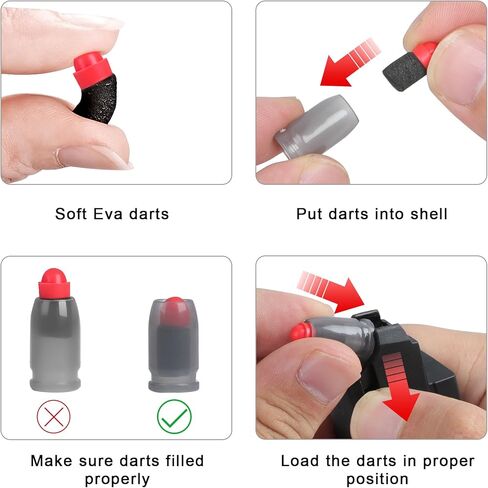 لعبة مسدس طلقات رمي السهام الرغوية، طلقات ناعمة وقذيفة لمسدس لعبة، مجموعة ذخيرة فوم 80 قطعة من الرصاص الناعم + 80 قطعة من قذائف الرصاصة + 12+ in Kuwait