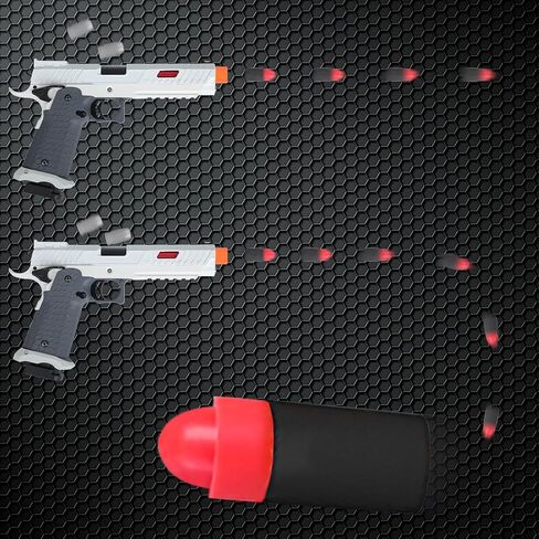 لعبة مسدس طلقات رمي السهام الرغوية، طلقات ناعمة وقذيفة لمسدس لعبة، مجموعة ذخيرة فوم 80 قطعة من الرصاص الناعم + 80 قطعة من قذائف الرصاصة + 12+ in Kuwait