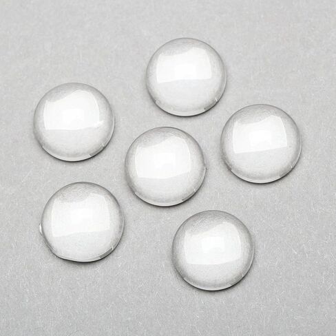 dophee Round Glass Cabochon for Jewelry Making, Clear Dome Tiles Cabochons with Flat Back, Dome Bead Cameo Cabochon Tile for DIY Craft Photo, Pendants, Rings, Necklace, 8mm/0.31in, 40-Pack in Kuwait