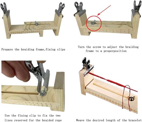 مجموعة أدوات صنع السوار من BMIROAMDFE، سوار معصم قابل للتعديل، تجديل خشبي لصنع المجوهرات in Kuwait