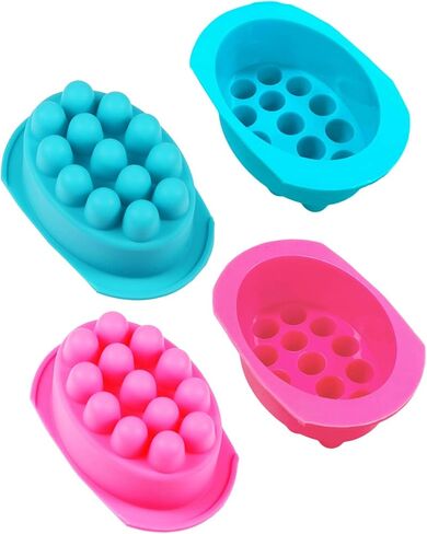2pcs Silicone Massage Bar Soap Molds, 3D Hair Comb Soap Mold for Soap Making Flexible and Nonstick Scalp Massager Silicone Mold for DIY Hair Masks Salon Spa at Home in Saudi Arabia