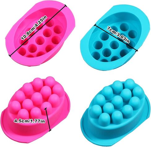 2pcs Silicone Massage Bar Soap Molds, 3D Hair Comb Soap Mold for Soap Making Flexible and Nonstick Scalp Massager Silicone Mold for DIY Hair Masks Salon Spa at Home in Saudi Arabia