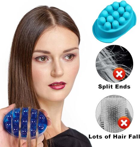 2pcs Silicone Massage Bar Soap Molds, 3D Hair Comb Soap Mold for Soap Making Flexible and Nonstick Scalp Massager Silicone Mold for DIY Hair Masks Salon Spa at Home in Saudi Arabia
