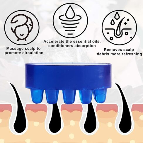 2pcs Silicone Massage Bar Soap Molds, 3D Hair Comb Soap Mold for Soap Making Flexible and Nonstick Scalp Massager Silicone Mold for DIY Hair Masks Salon Spa at Home in Saudi Arabia
