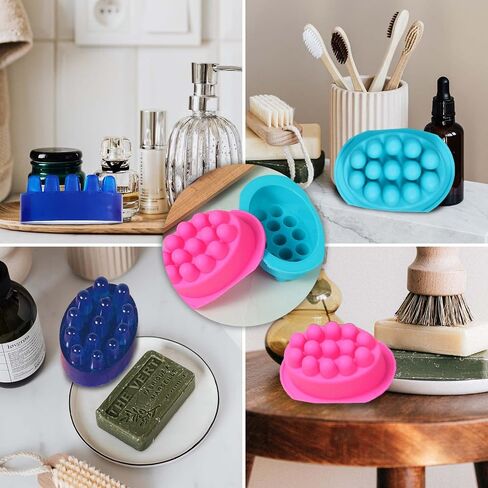 2pcs Silicone Massage Bar Soap Molds, 3D Hair Comb Soap Mold for Soap Making Flexible and Nonstick Scalp Massager Silicone Mold for DIY Hair Masks Salon Spa at Home in Saudi Arabia