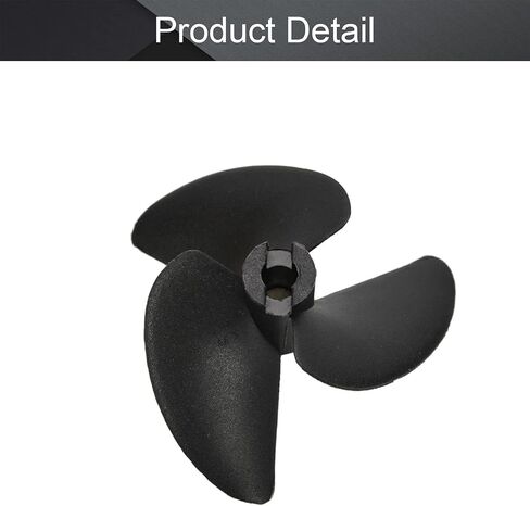 Fielect 1Pc 3 Blades CCW Propeller for Ship Model Rc Boat Propeller Model Black Plastic Paddle 52mm Diameter 4mm Hole Dia in Saudi Arabia