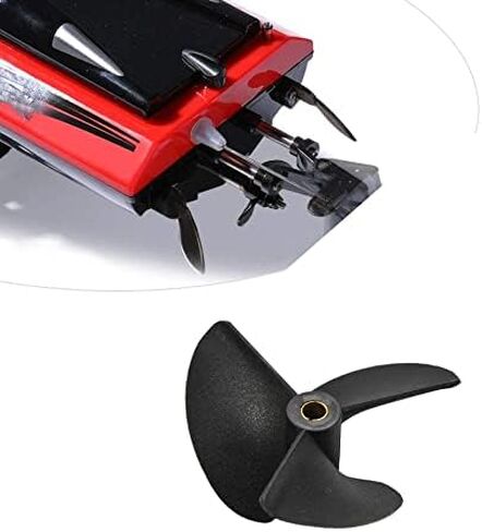 Fielect 1Pc 3 Blades CCW Propeller for Ship Model Rc Boat Propeller Model Black Plastic Paddle 52mm Diameter 4mm Hole Dia in Saudi Arabia