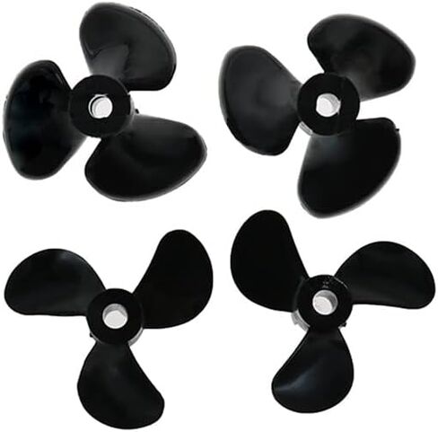 Fielect 1Pc 3 Blades CCW Propeller for Ship Model Rc Boat Propeller Model Black Plastic Paddle 52mm Diameter 4mm Hole Dia in Saudi Arabia