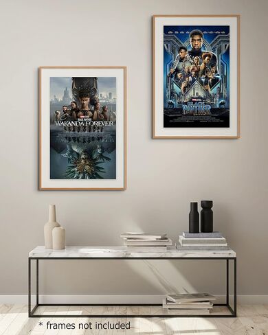 ملصقات بلاك بانثر واكاندا فوريفر، مجموعة من 2 ملصق الافلام، ملصق واكاندا فوريفر، ملصق بلاك بانثر، ملصق بلاك بانثر II، تكملة 2022 للفهد الاسود (11×17) in Kuwait