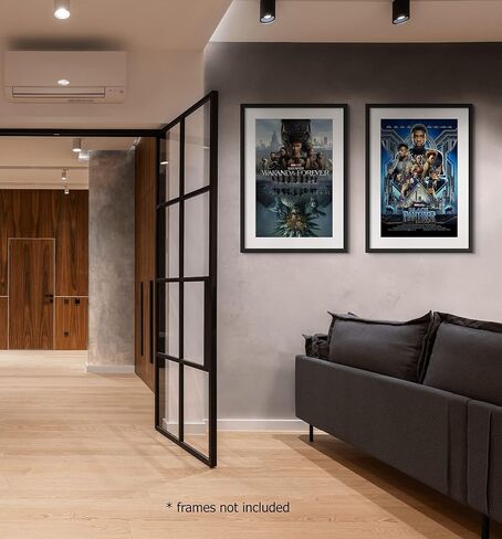 ملصقات بلاك بانثر واكاندا فوريفر، مجموعة من 2 ملصق الافلام، ملصق واكاندا فوريفر، ملصق بلاك بانثر، ملصق بلاك بانثر II، تكملة 2022 للفهد الاسود (11×17) in Kuwait