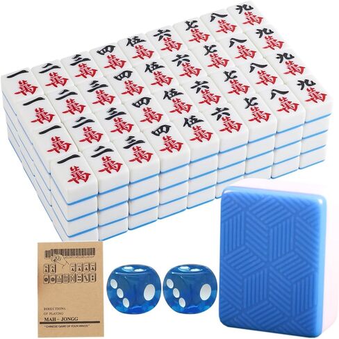 YINIUREN 1.8 بوصة مجموعة بلاط جونغ 144 مجموعة ألعاب جونغ الصينية الميلامين مجموعة جونغ كبيرة in Kuwait