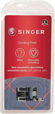 SINGER | Snap-On Cording Presser Foot for Low Shank Sewing Machines, Decorative Stitching & Cording, Gathering - Sewing Made Easy in Saudi Arabia
