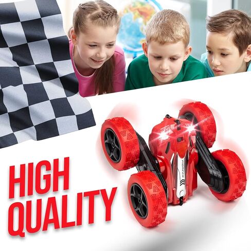 HST-RC Super Stunt Remote Control Toy LH-C014: RC Racing 4WD Rolling Tumbler Car with Controller, 360 Degree, Spinning, Lights, 2.4 GHz, USB & Battery in Saudi Arabia