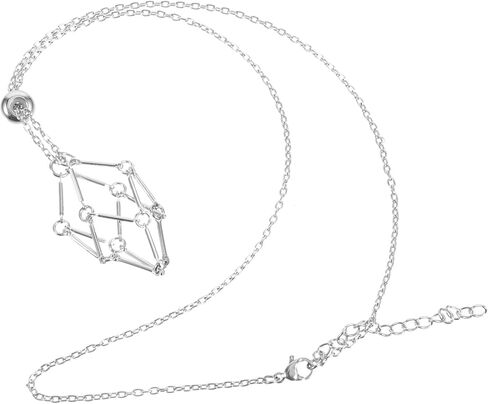 Adorainbow كريستال قلادة فارغة حامل الحجر قلادة معدنية حبة أقفاص كريستال الأحجار الكريمة حامل سلسلة قلادة للبلورات DIY مجوهرات سوار قلادة حامل الكريستال in Kuwait