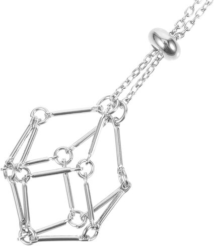 Adorainbow كريستال قلادة فارغة حامل الحجر قلادة معدنية حبة أقفاص كريستال الأحجار الكريمة حامل سلسلة قلادة للبلورات DIY مجوهرات سوار قلادة حامل الكريستال in Kuwait